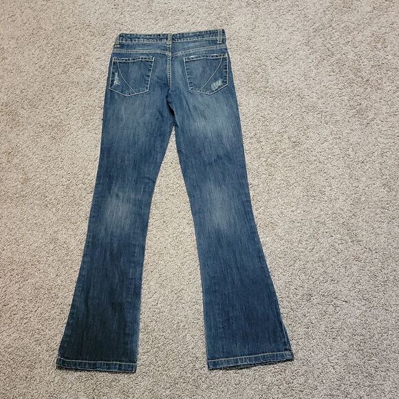 Paper Denim & Cloth Women’s Destructed Jeans Medium Wash Low Rise Sz 4 - Picture 5 of 6
